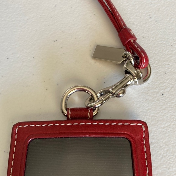 COACH Red Key & ID/Card Holder - Picture 6 of 10